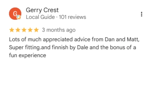 Google Review Gerry Crest